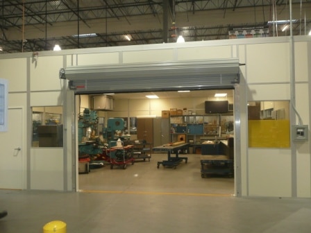 Large movable custom machine enclosure made in the USA by Machineenclosure.com