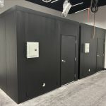 Modular laser welding enclosures with sealed access doors by MachineEnclosure.com